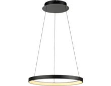 LED-Pendelleuchte Hoop, schwarz dimmbar