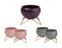 Livarno home Deko-Blumentopf/-töpfe, 2er-Set