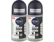 Nivea Black & White Invisible Original Deo Roll-on Male 2x 50ml