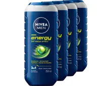 Nivea Duschgel Men Energy 4 x 250 ml