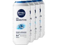 Nivea Duschgel Men Sensitive 4 x 250 ml