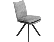 Polsterstuhl Almeria Stoff grau