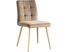 Polsterstuhl Diana Samtvelours braun