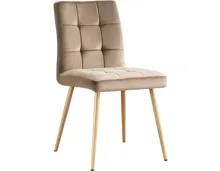 Polsterstuhl Diana Samtvelours braun