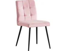 Polsterstuhl Diana Samtvelours rose