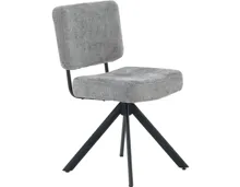Polsterstuhl Gloria Stoff Chenille grau