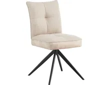 Polsterstuhl Lukas Kunstlederoptik/Stoff beige, drehbar