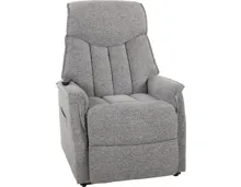Relaxsessel Aurora Stoff grau, elektrische Relaxfunktion und Aufstehhilfe
