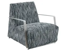 Relaxsessel Melange Stoff schwarz/weiss