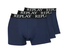 Replay Herren-Boxershorts, navy, 3 Stück XXL
