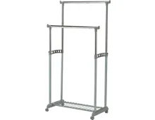 Rollkleiderständer Billi Metall Chromfarben 83 x 44 x 92-164 cm
