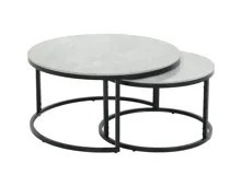 Salontisch Chris Marmor-Optik grau 2er-Set