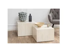 Salontisch Mondi MDF Travertin-Optik beige 2er-Set
