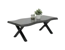 Salontisch Pina X-Fuss MDF grau 110 x 42 x 60 cm