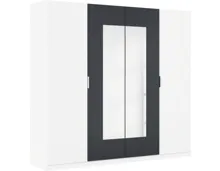Schrank Monza 4-türig weiss / grau met.