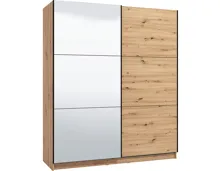 Schrank Sierra Melamin 179 x 210 x 62,5 cm, mit Spiegel artisan
