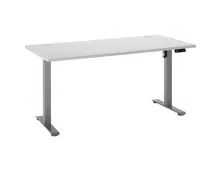 Schreibtisch Fly elektrisch höhenverstellbar Dekor lichtgrau 160 x 75-118 x 77 cm