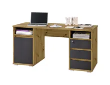 Schreibtisch Paris Dekor Eiche Artisan anthrazit 145 x 76 x 65 cm