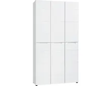 Schuhschrank Mailand Dekor weiss 101 x 194 x 35 cm