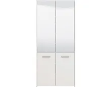 Schuhschrank Menorca Dekor weiss 89,5 x 199 x 37,5 cm, mit Spiegel