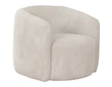 Sessel Alken, Cordstoff beige, drehbar