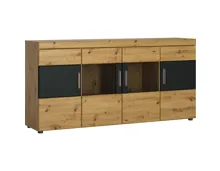 Sideboard Brixen Dekor Eiche Artisan Graphitoptik 181 x 89 x 41 cm inkl. LED