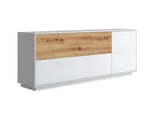 Sideboard Solano Dekor weiss/Eiche Artisan 205 x 77 x 44 cm