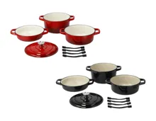 SILVERCREST® Premium-Gusseisentopf-Set, 3-tlg.