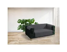 Steppdecke Sofaschutz 2 Personen anthrazit