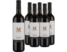 Ticino DOC Merlot Merlino 6x 75cl (2023) – Rotwein, Schweiz (0.75l)