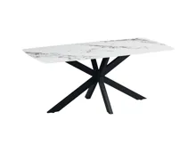 Tisch Davos Keramik weiss 180 x 76 x 90 cm