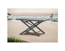 Tisch Losanna, schwarz, 140 x 40/71 x 75 cm