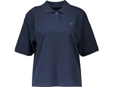 Tom Tailor Damen-Poloshirt uni pique XL, dunkelblau
