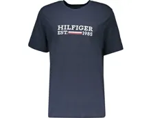 Tommy Hilfiger Herren-T-Shirt Pique Logo S, dunkelblau