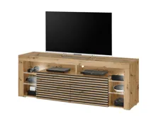 TV-Möbel Goal 2.0 Dekor Eiche Artisan, 179 x 66 x 44 cm, mit Lamellenfront