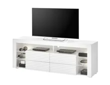 TV-Möbel Goal 2.0 Dekor weiss, 179 x 66 x 44 cm, mit Lamellenfront