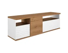 TV-Möbel Otello Dekor Eiche weiss 181.5 x 56.5 x 47 cm