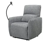 TV-Sessel Chloe grau elektrische Relaxfunktion, mit Handyarm und USB-C Anschluss