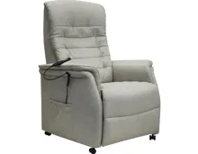 TV-Sessel Modica Stoff beige, Heizung und Aufstehhilfe