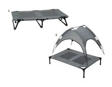 ZOOFARI Faltbare Hundeliege/Hundebett mit Sonnendach