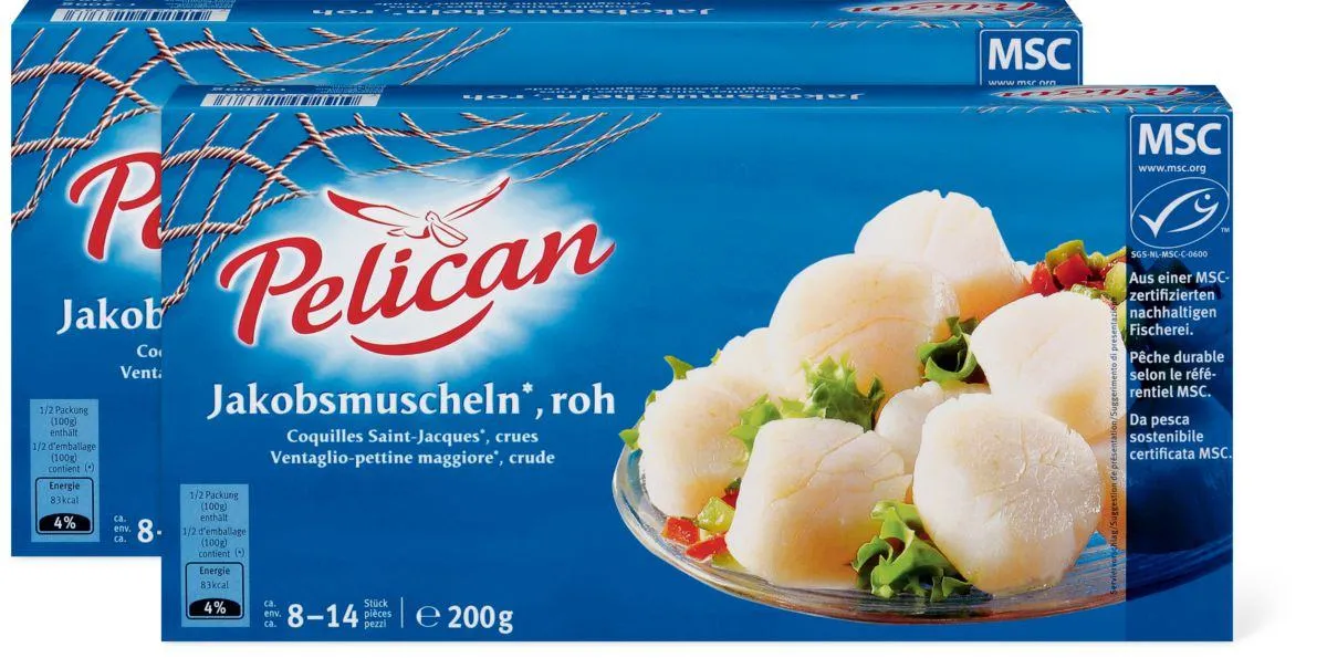 Pelican Jakobsmuscheln Roh Im Duo Pack Msc Rabatt Migros Ab