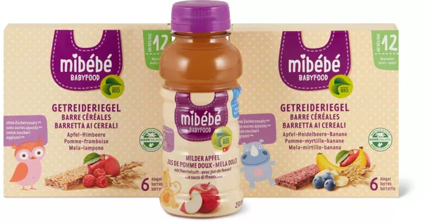 Alle Mibébé Bio Snacks Desserts und Säfte 20 Rabatt Migros ab