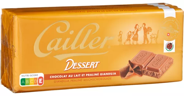 Cailler Tafelschokolade Dessert Milch Gianduja Praliné 20 Rabatt