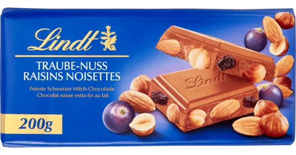 Lindt Tafelschokolade Traube Nuss Denner Ab 24 03 2023 Aktionis Ch