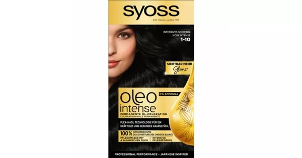 Syoss Oleo Intense Permanente Öl Coloration Intensives Schwarz 1 10