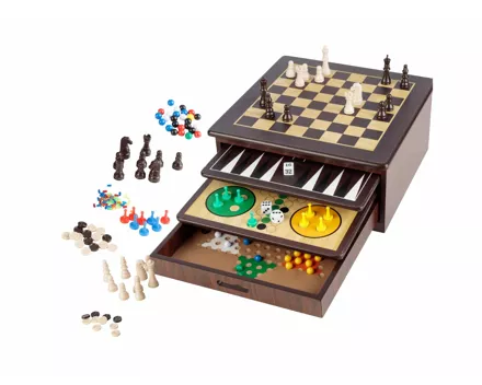 10-in-1 Holz-Spielesammlung