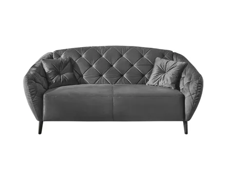 2.5er-Sofa Glasgow Samtvelours dunkelgrau