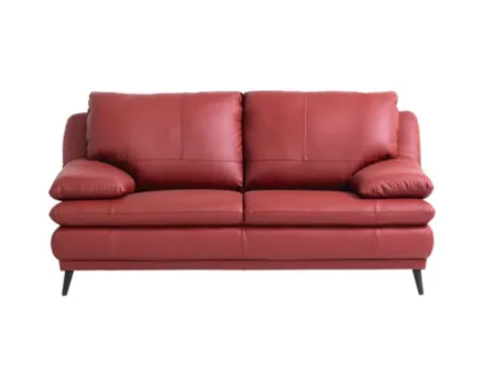 2er-Sofa Ferrara Leder Mix rot