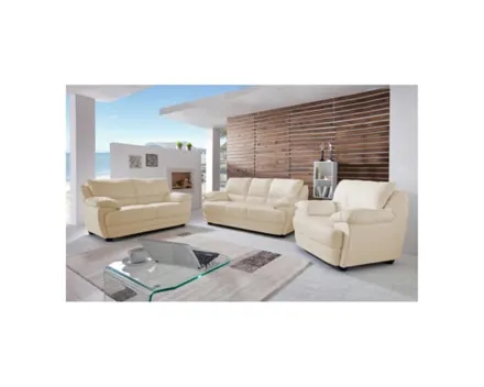 3er-Sofa Nebolo Textilleder Bisquit