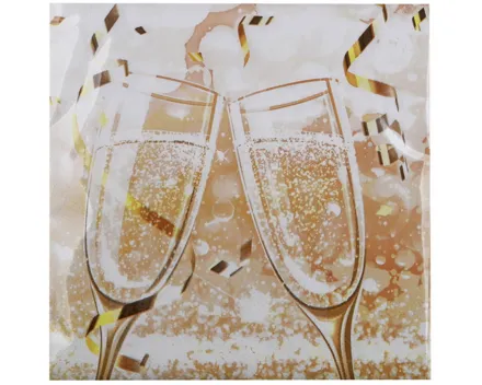 50 Servietten Sektgläser 33x33 cm